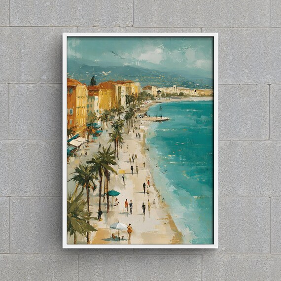 Menton France Coastal Cityscape Art Print