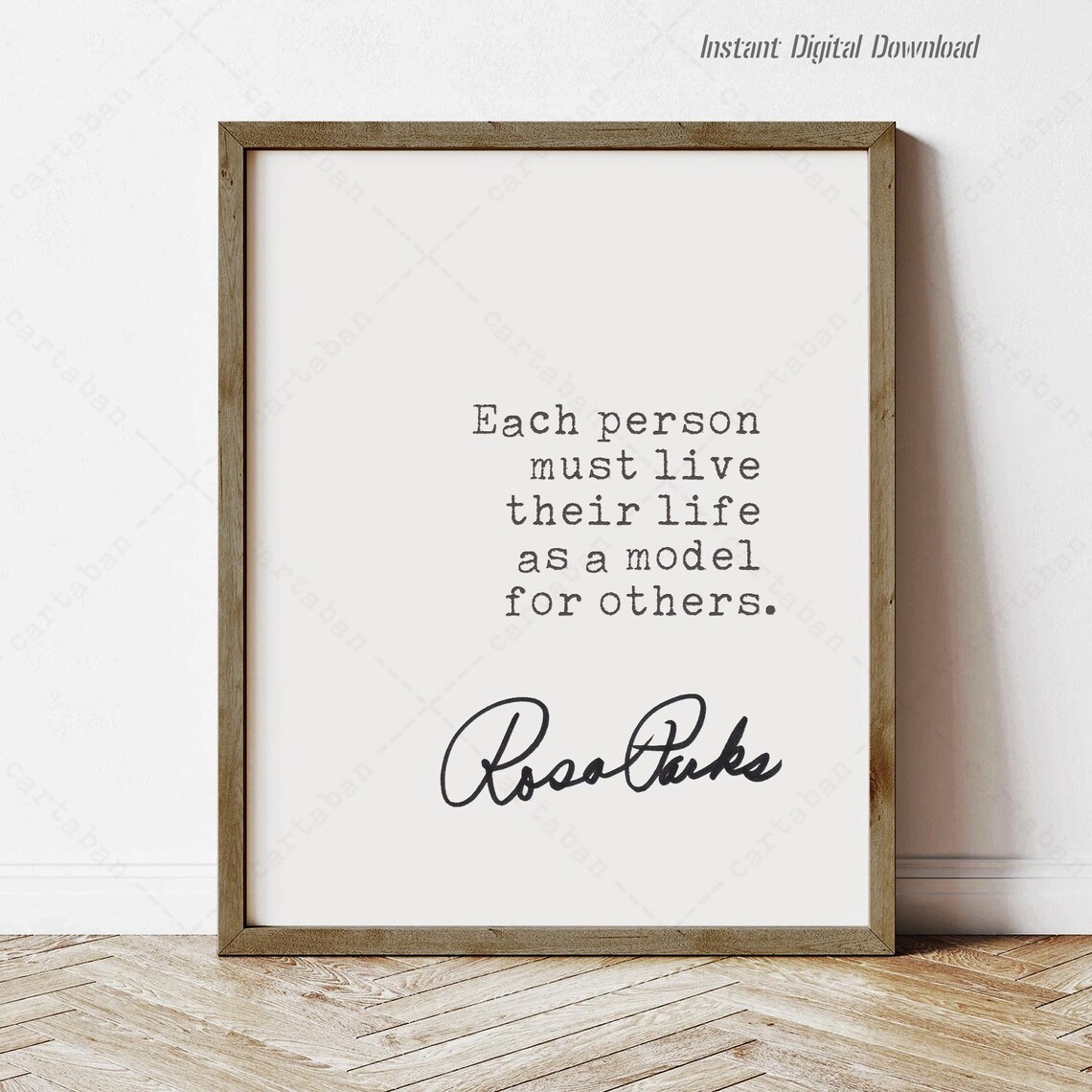 Rosa Parks Quote Each Person Must Live Their Life As A Model Poster