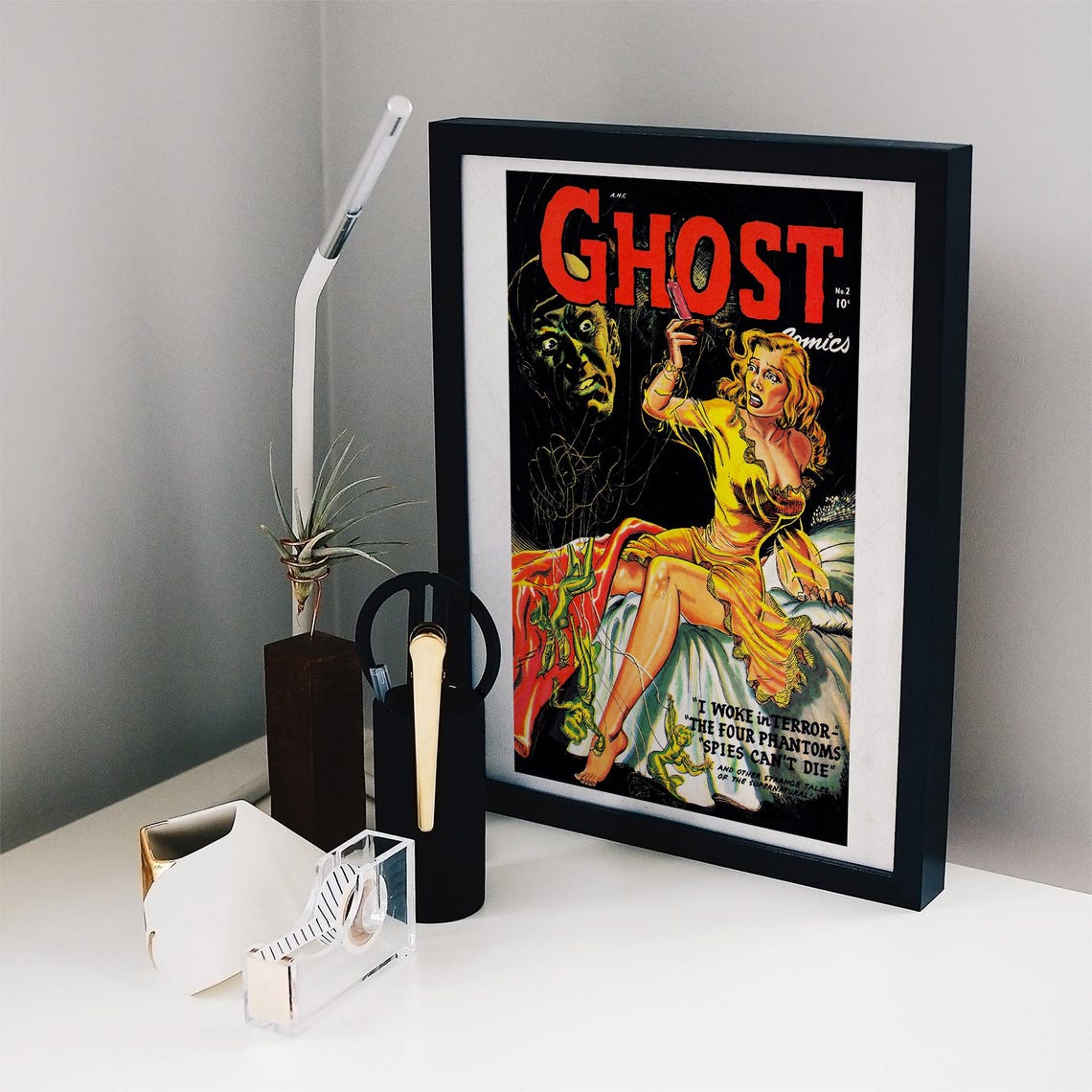 Ghost Comics No 2 Cover Horror Comic I Woke In Terror Vintage Poster - Image 2