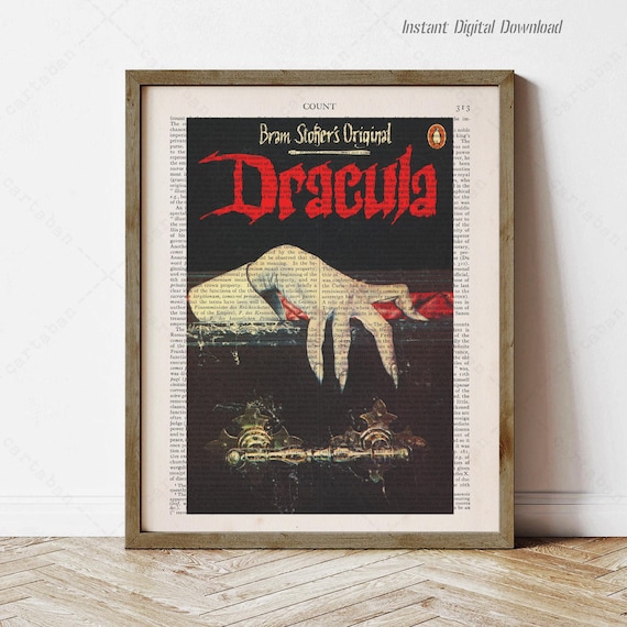 Bram Stokers Dracula Gothic Original Horror Dictionary Art Poster