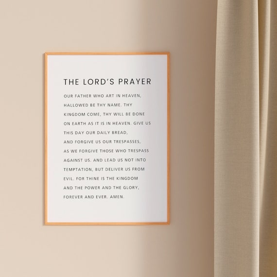 Matthew 6:9-13 The Lord's Prayer Christian Art Print