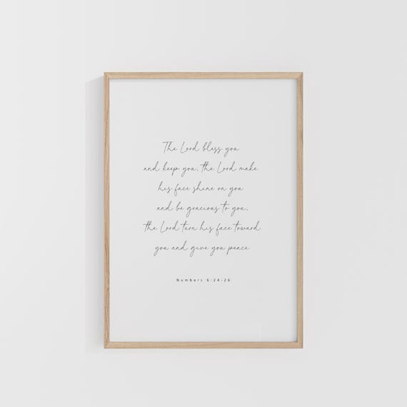 Numbers 6:24-26, The Lord Bless You Keep Print