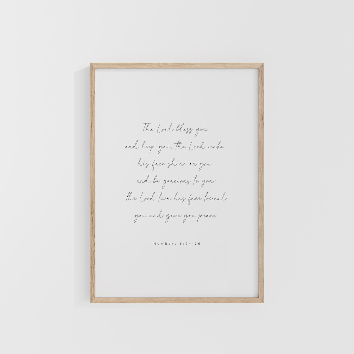 Numbers 6:24-26, The Lord Bless You Keep Print
