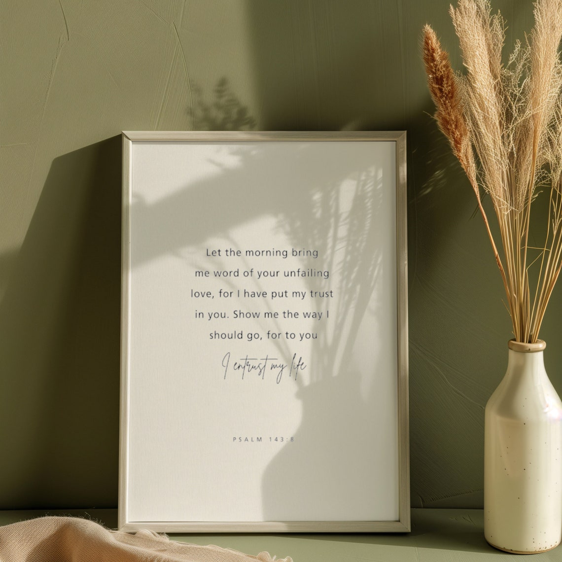 Psalm 143 8 Let The Morning Bring Morning Prayer Scripture Poster