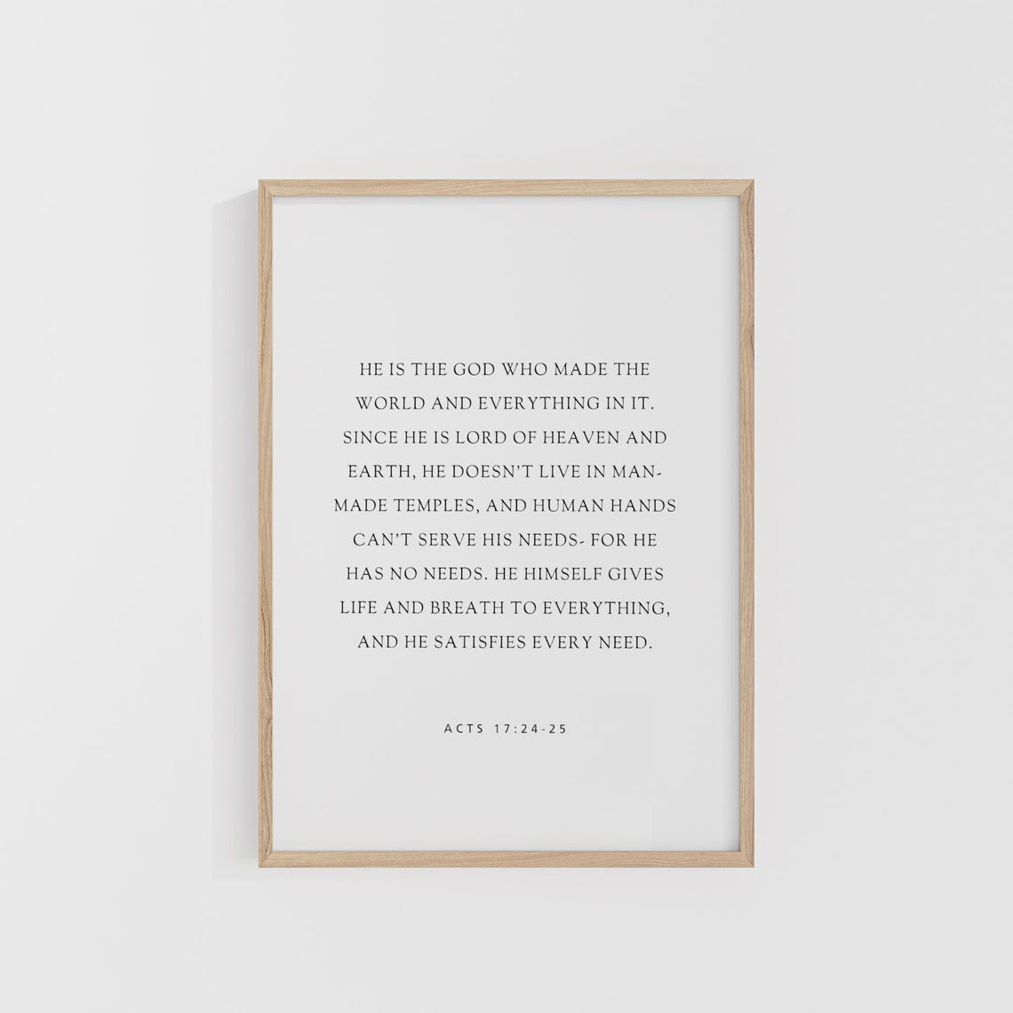 Acts 172425 He Is The God Who Made World And Everything In It Scripture Prints Bible Verse Christian Nursery Decor