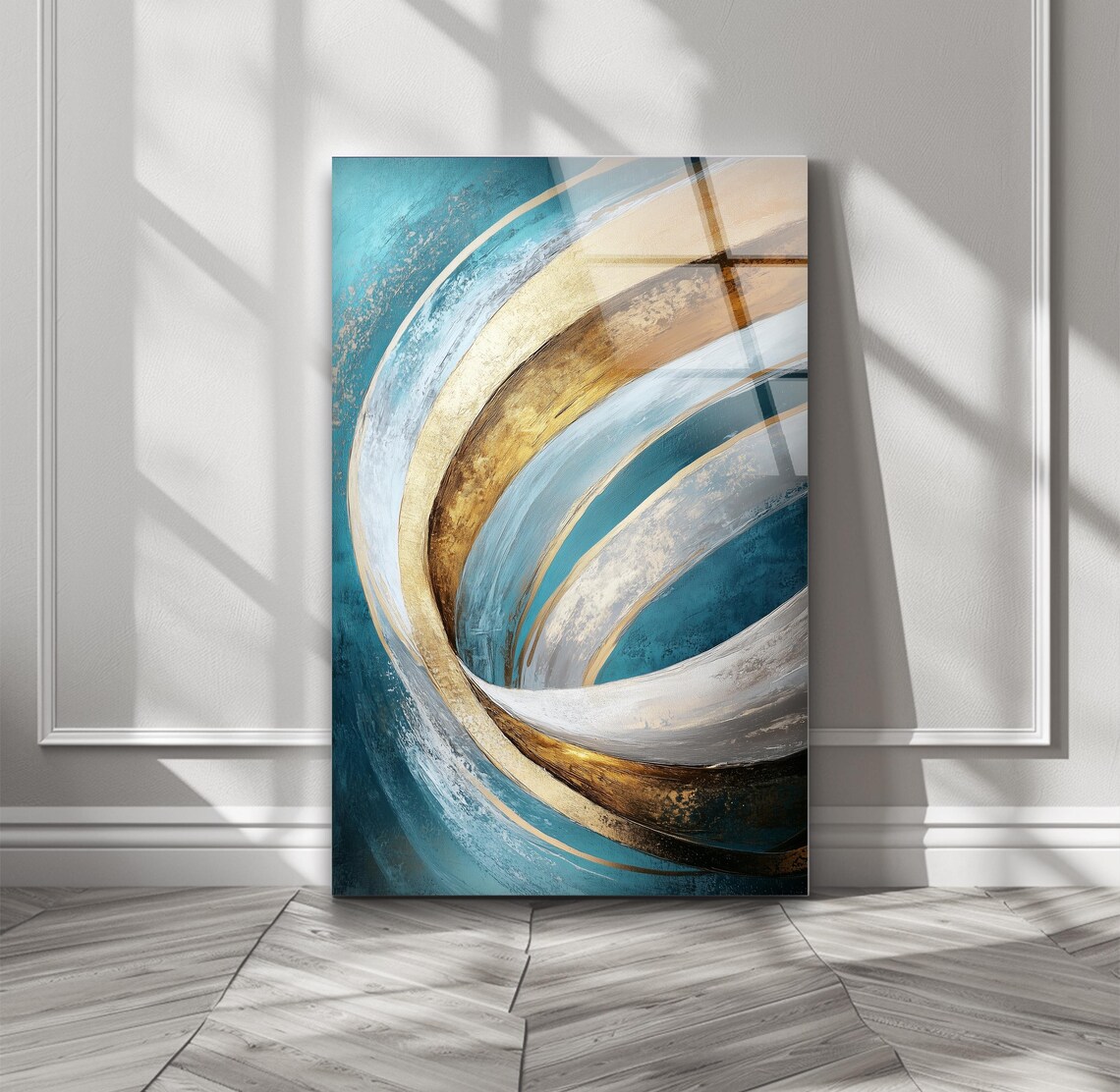 Abstract Tempered Glass Wall Art, Home Decor