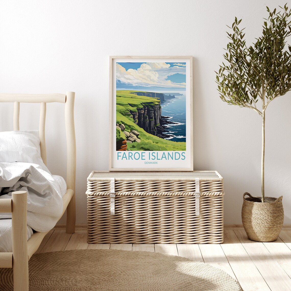 Faroe Islands Travel Poster Wall Art Faroe Islands Poster Faroe Islands Travel Wall Art Faroe Islands Travel Wall Art Poster - Image 3
