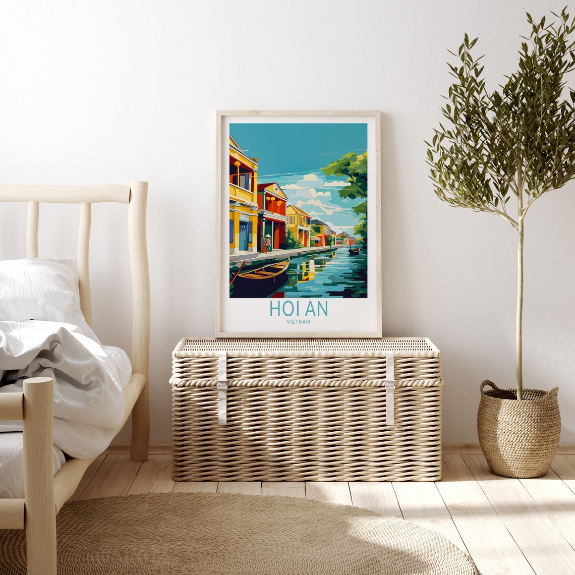 Hoi An Vietnam Travel Poster Hội An Vietnam Wall Art Custom Travel Poster City Travel Birthday Gifts Personalized Travel Poster - Image 3