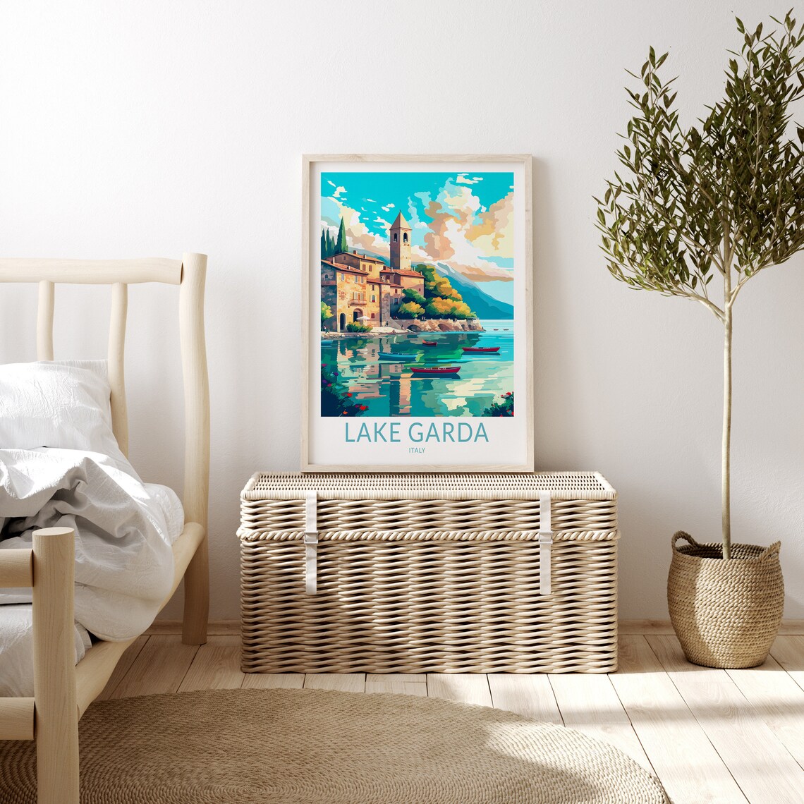 Lake Garda Italy Travel Poster, Europe Wall Decor - Image 3