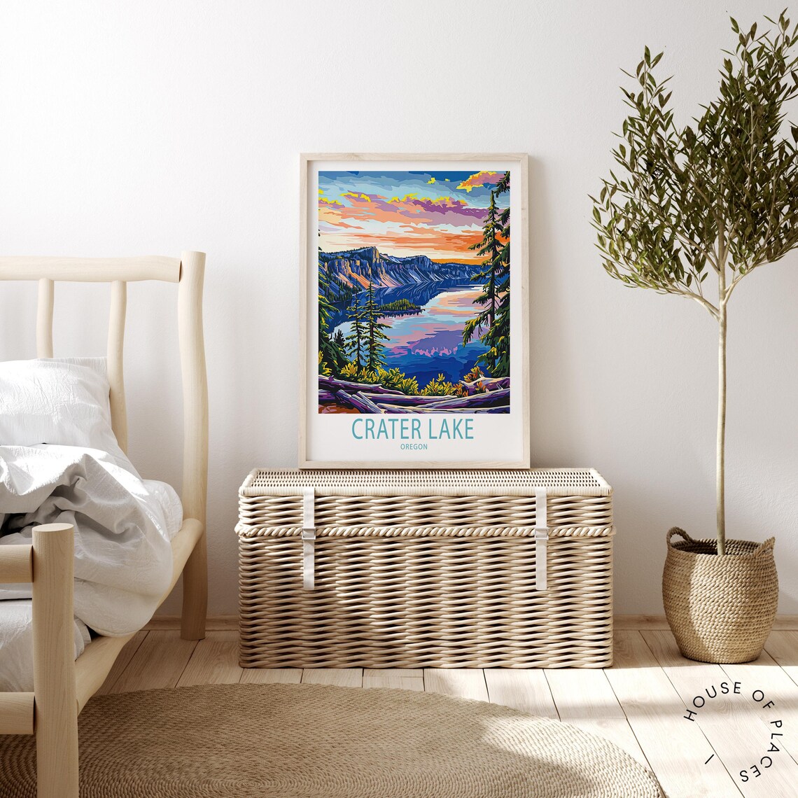 Crater Lake Travel Poster, Oregon National Park - Image 4