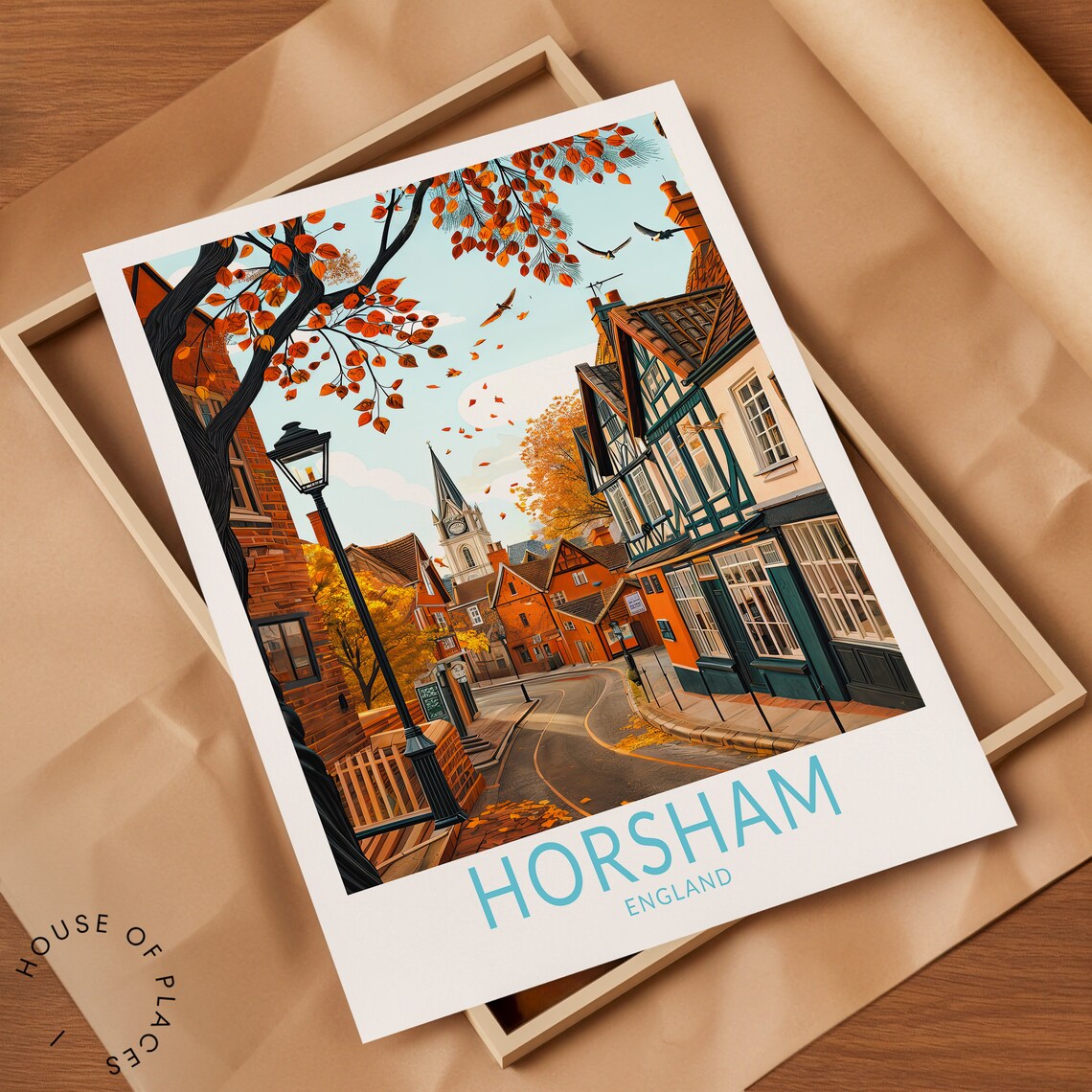 Horsham Travel Poster, England City Poster - Image 2