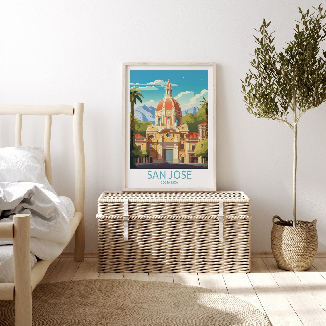 San Jose Costa Rica Travel Poster Wall Art San Jose Costa Rica Poster Costa Rica San Jose Wall Art Travel Poster Gift - Image 3
