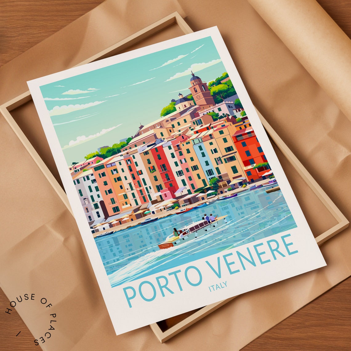 Porto Venere Print Porto Venere Italy Print Italy Coast Wall Art Porto Venere Travel Poster Wedding Present Personalised Gifts - Image 2