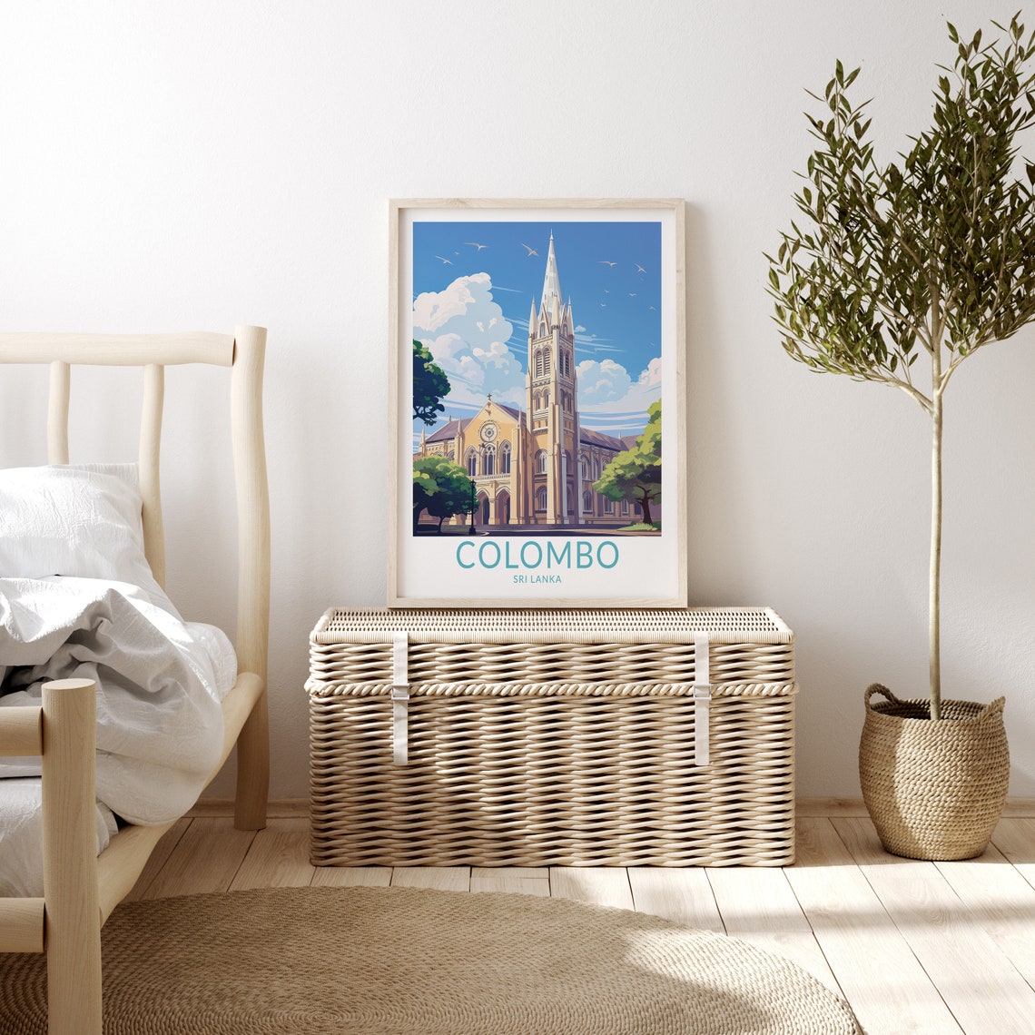 Colombo Sri Lanka Travel Print Sri Lanka Travel Art Wall Decor Colombo Sri Lanka Home Decor Wall Art City Travel Poster Gifts - Image 3
