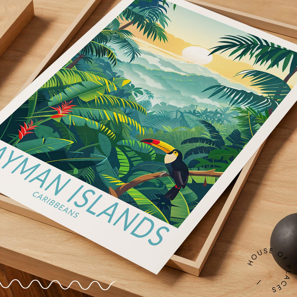 Cayman Islands Travel Poster Caribbeans City Wall Art Cayman Islands Caribbeans Travel Print Birthday Gifts Travel Gifts - Image 3