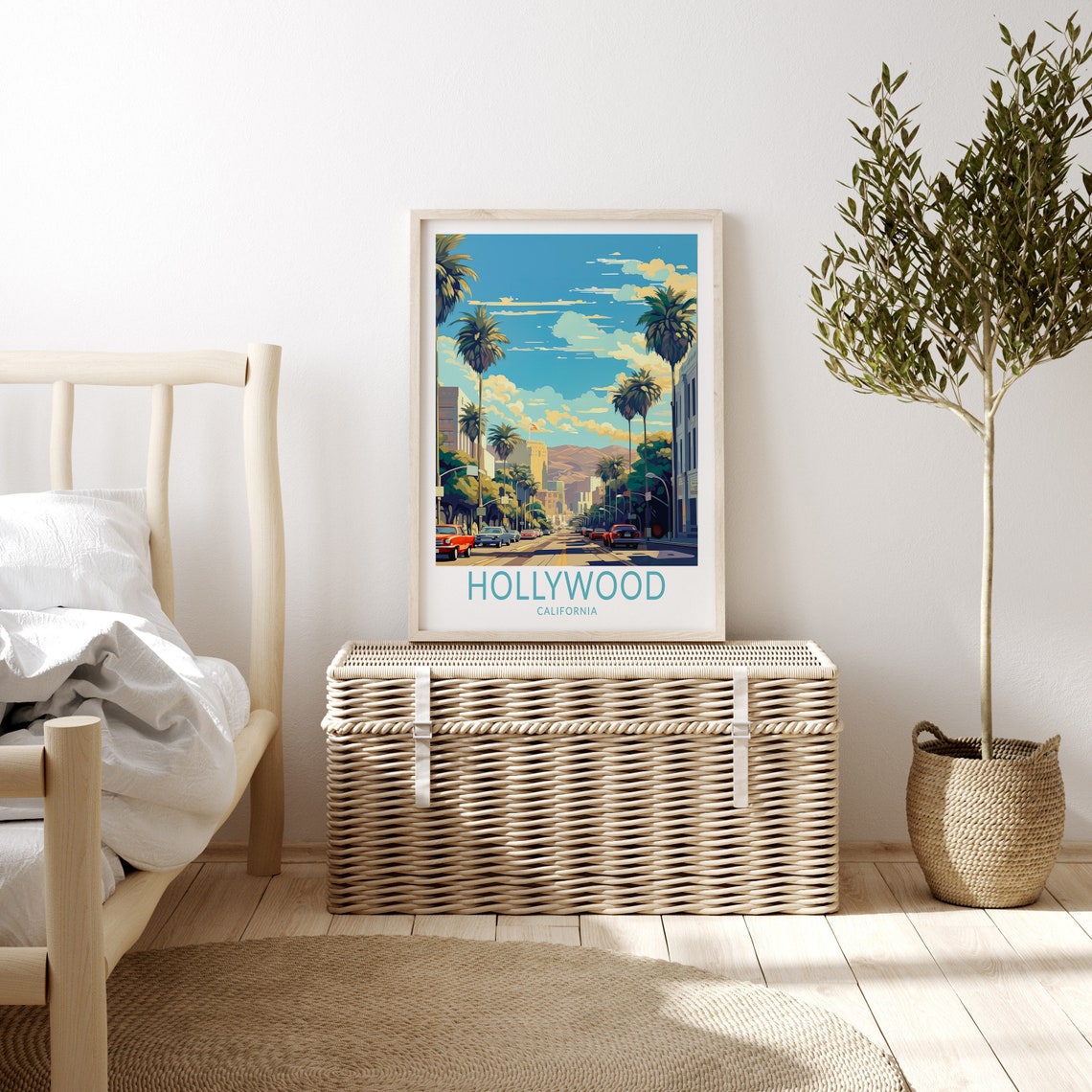 Hollywood Travel Poster Hollywood Los Angeles Poster Print Hollywood Custom Travel Print Personalized Travel Poster Birthday Gifts - Image 3