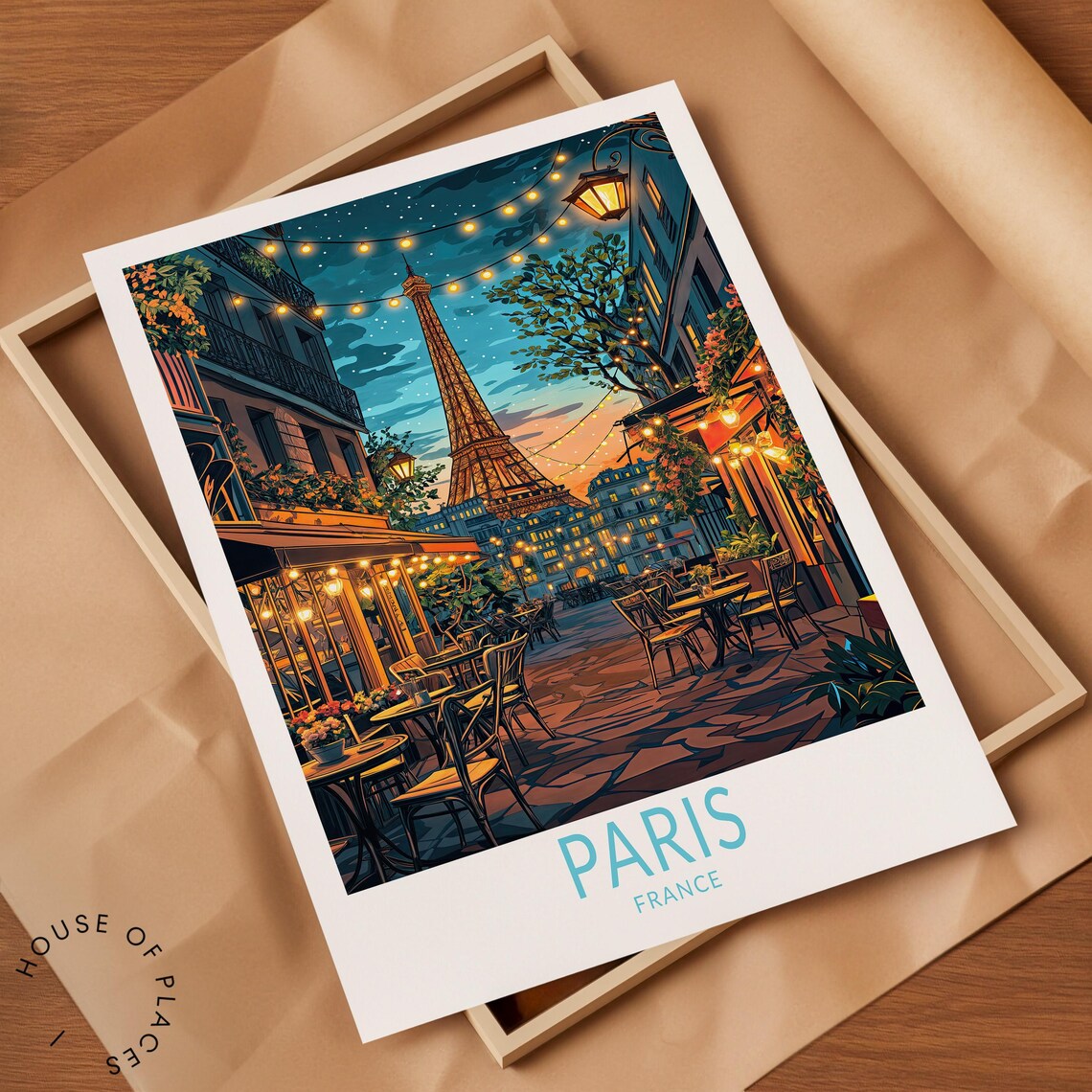 Paris Eiffel Tower France Travel Poster, City Art Print - Image 2