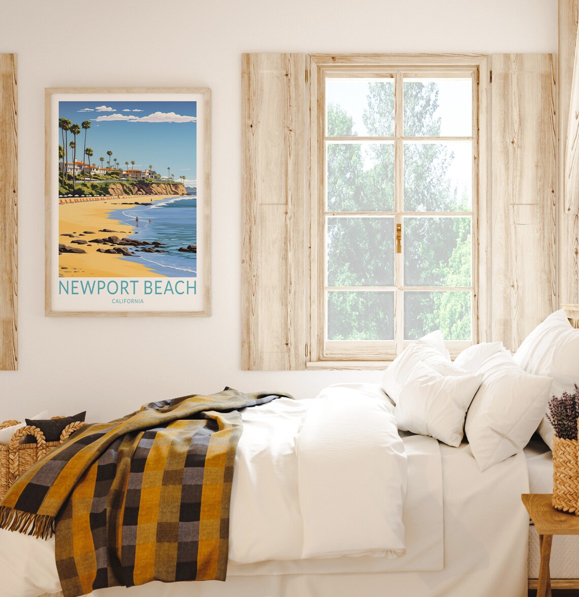 Newport Beach California Travel Poster, Orange County Coast - Image 2