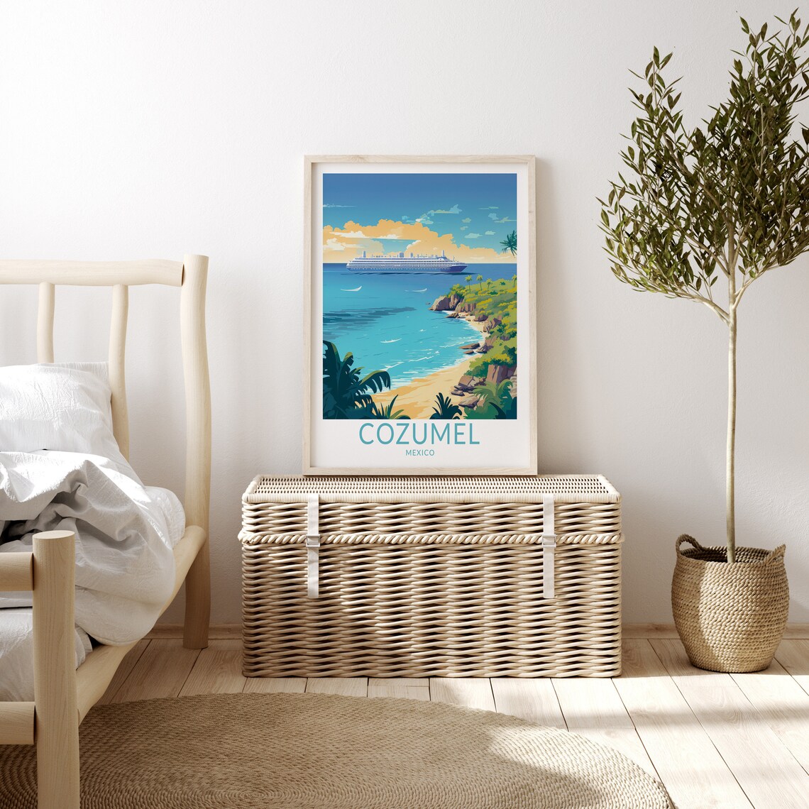 Cozumel Mexico Island Travel Poster - Image 3