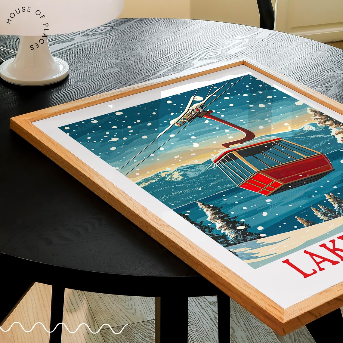 Lake Tahoe Travel Poster, California Art Print - Image 3