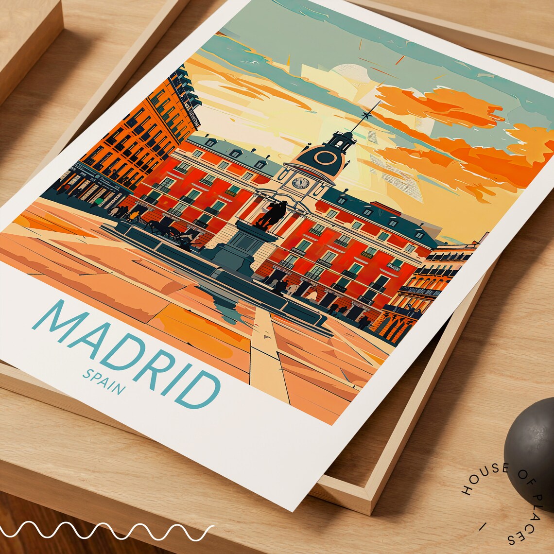 Madrid Spain Vintage Travel Poster, City Print - Image 3