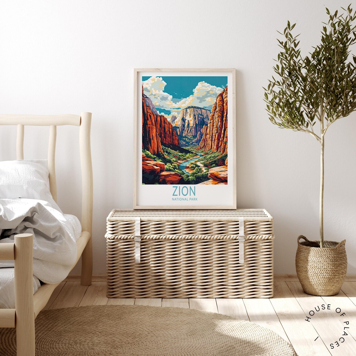Zion National Park Travel Poster, Utah Landscape - Image 4