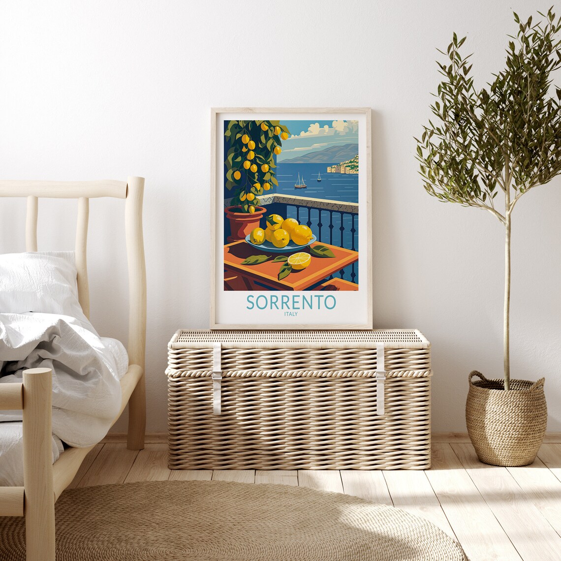 Sorrento Italy Lemon Coast Travel Poster Print - Image 3