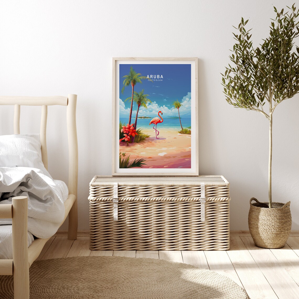 Aruba Caribbean Travel Poster, Personalized Art Print - Image 3