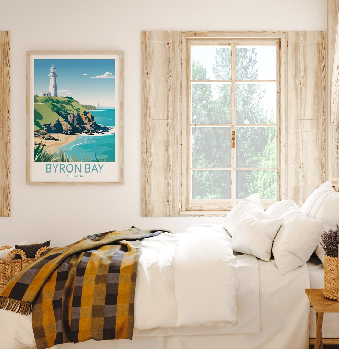 Byron Bay Australia Lighthouse Coastal Headland Travel Poster - Image 2