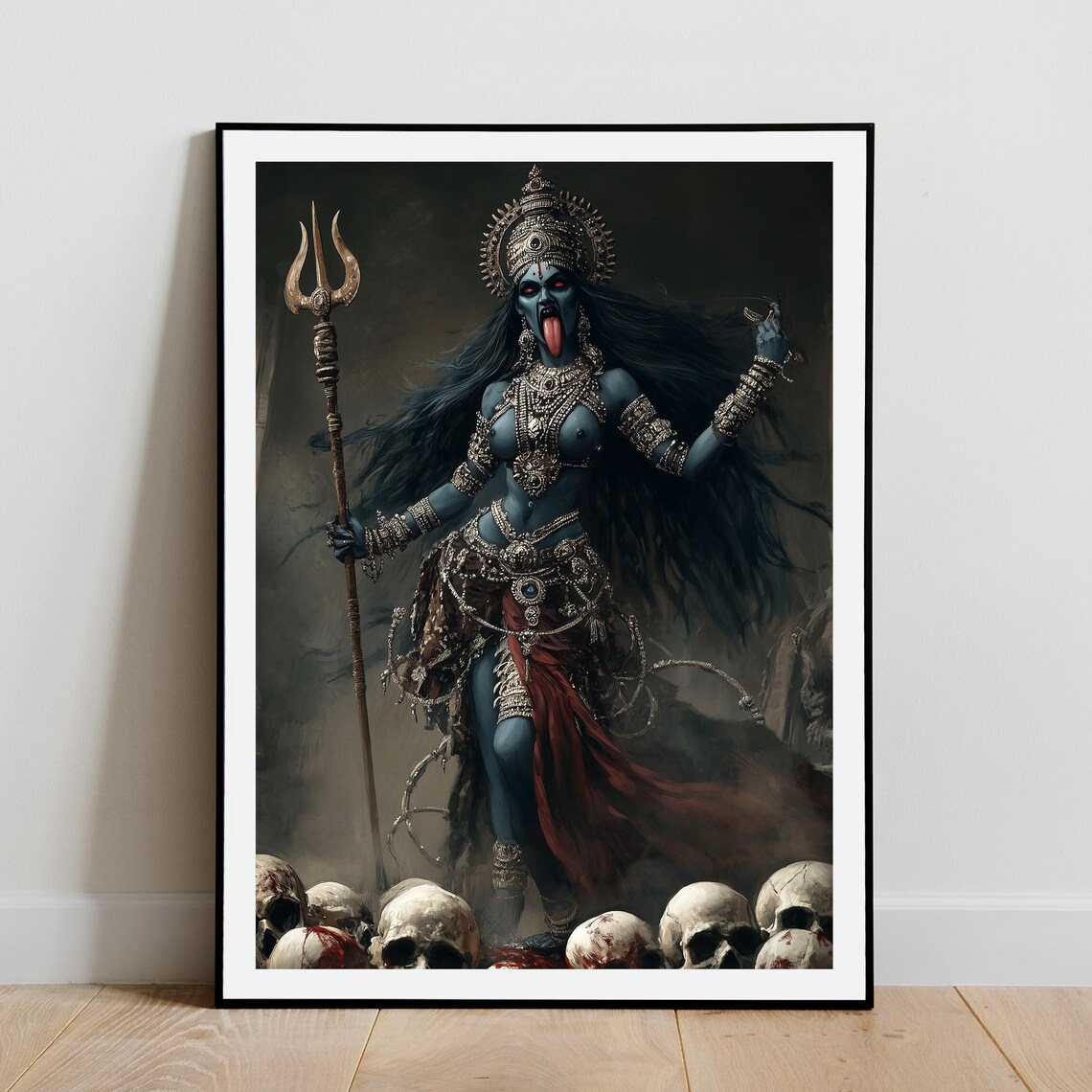 Kali Indian Goddess Art Print, Pagan Warrior - Image 2