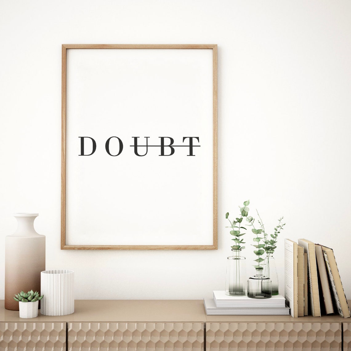 Doubt Do Motivational Home Art Custom Quote Print Custom Text Print Custom Quote Custom Wall Art Quote Wall Art Personalized Quote - Image 2
