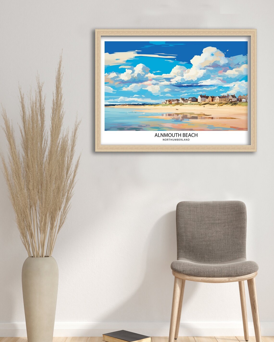 Alnmouth Beach Northumberland Travel Poster - Image 2