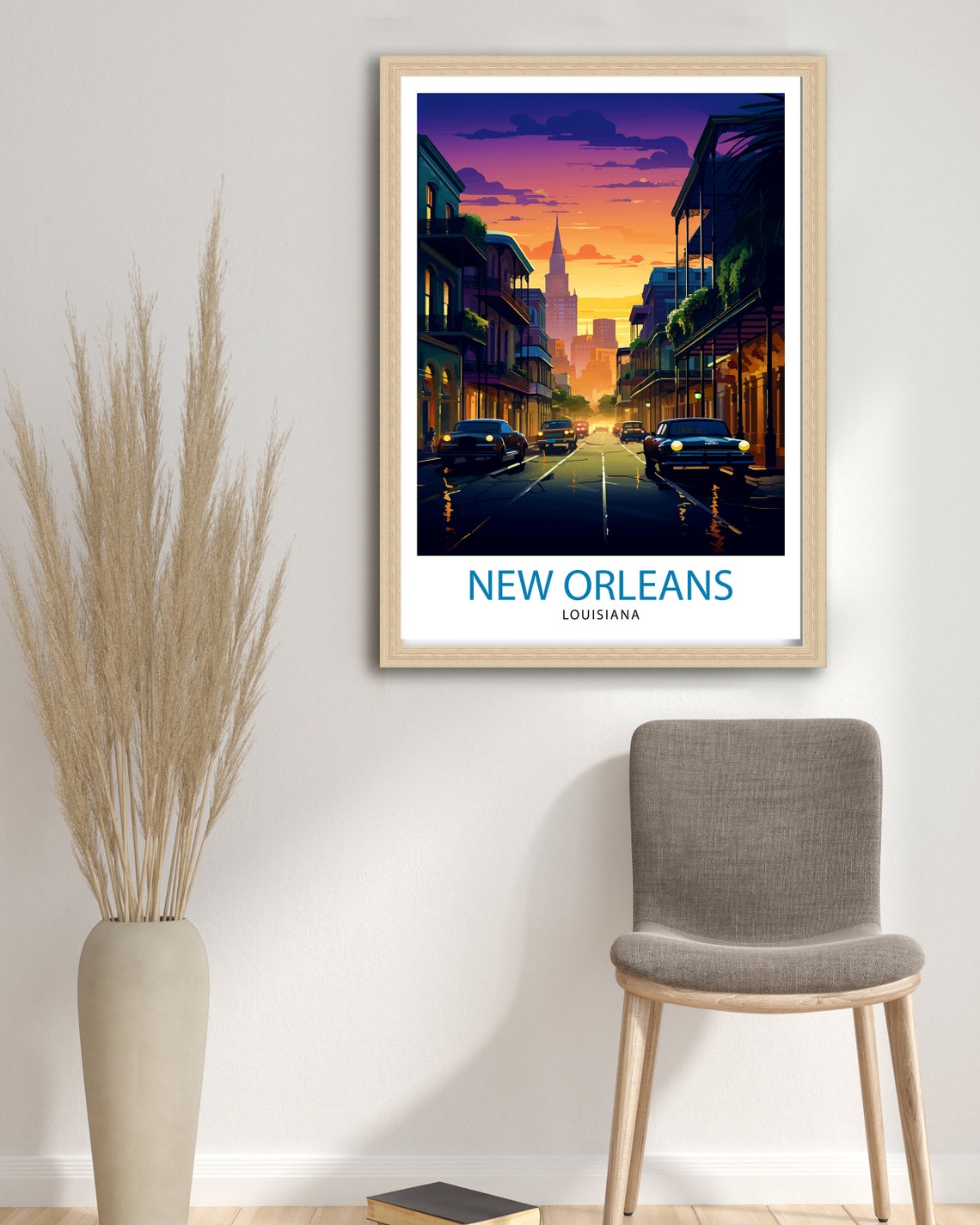 New Orleans Travel Print New Orleans Wall Decor New Orleans Home Living Decor New Orleans Illustration Travel Poster Gift For New Orleans - Image 2