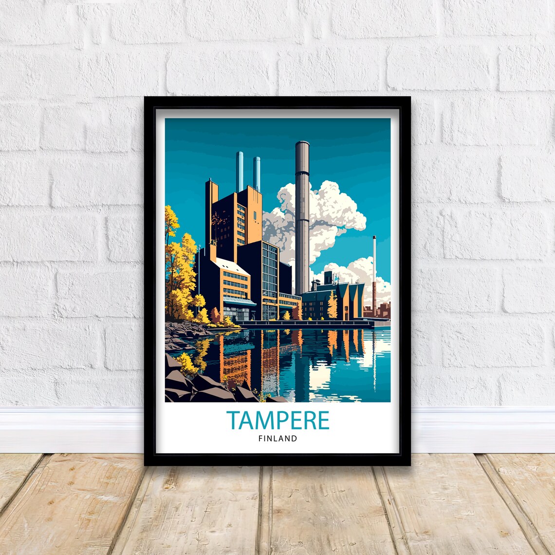 Tampere Finland Travel Poster, Cityscape Illustration - Image 2