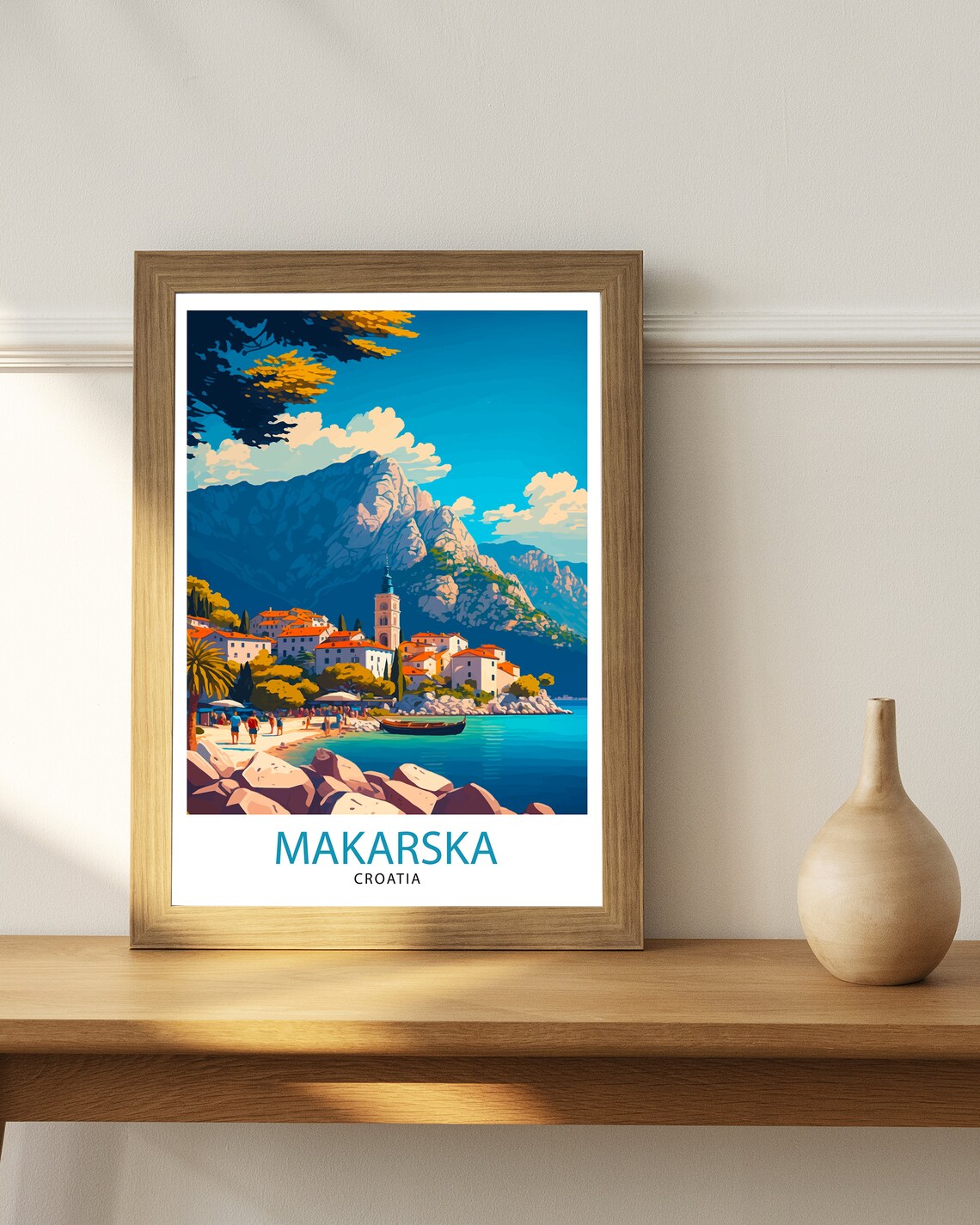 Makarska Croatia Travel Poster, Home Decor - Image 3