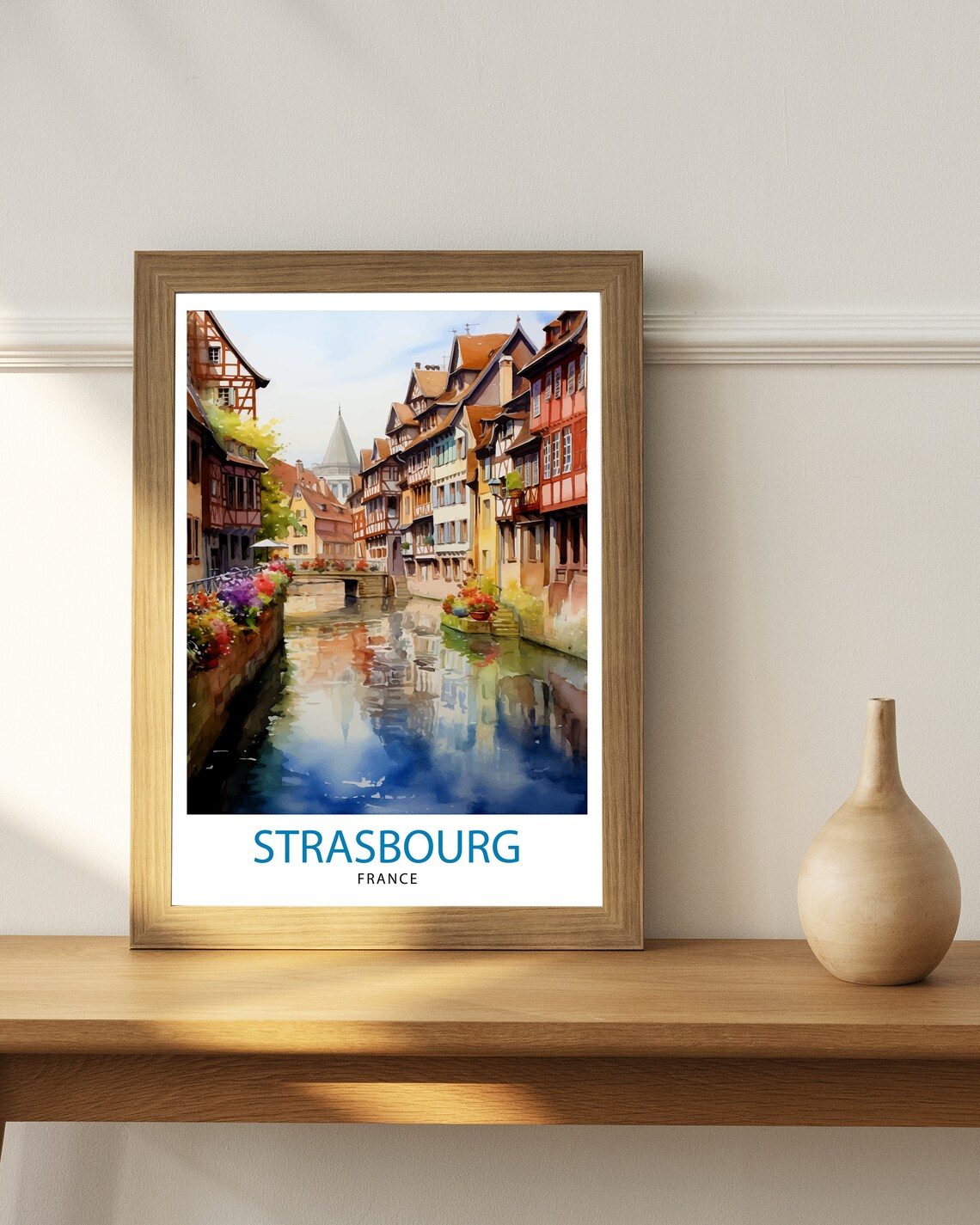 Strasbourg France Travel Print, European City Art - Image 2