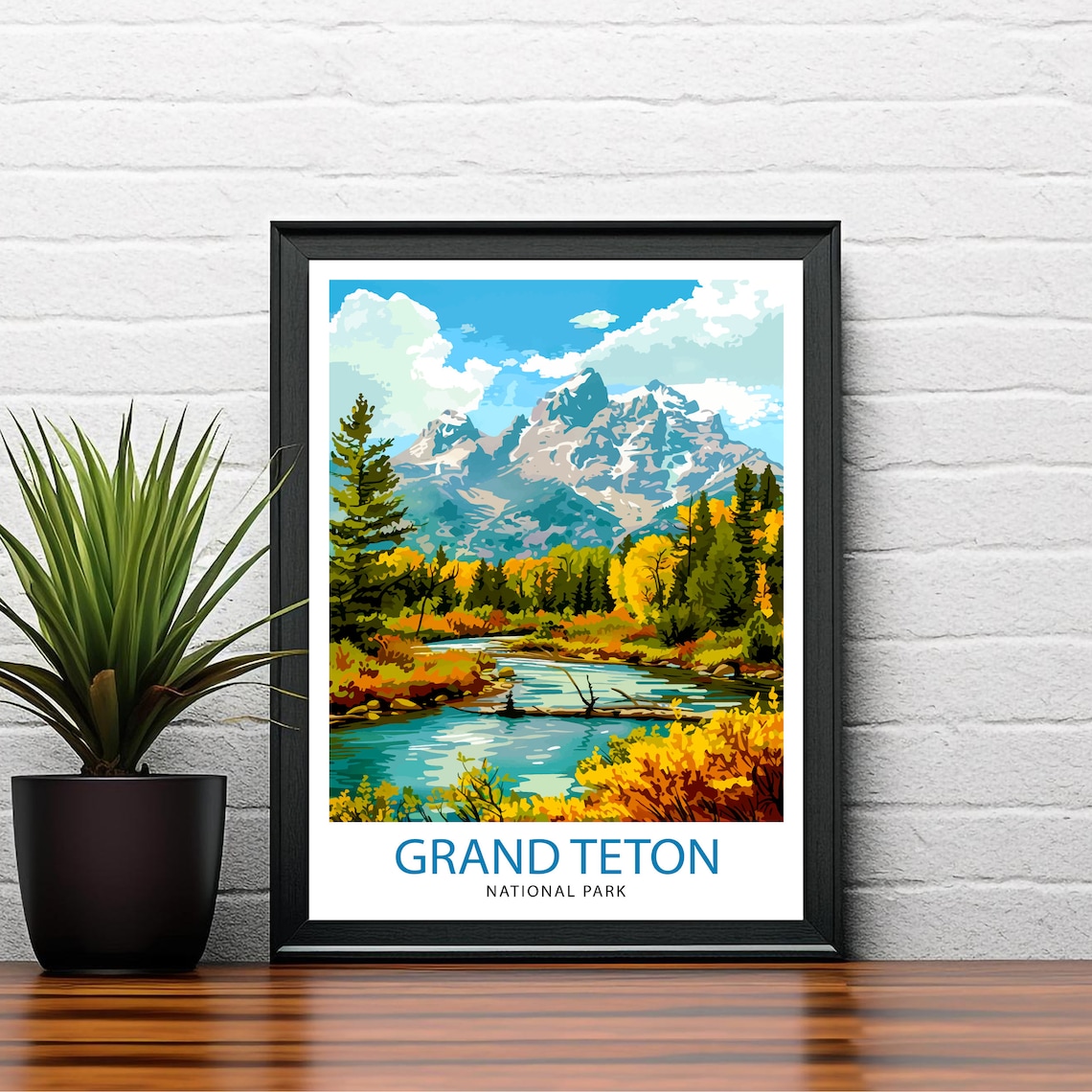 Grand Teton National Park Travel Poster, USA - Image 2