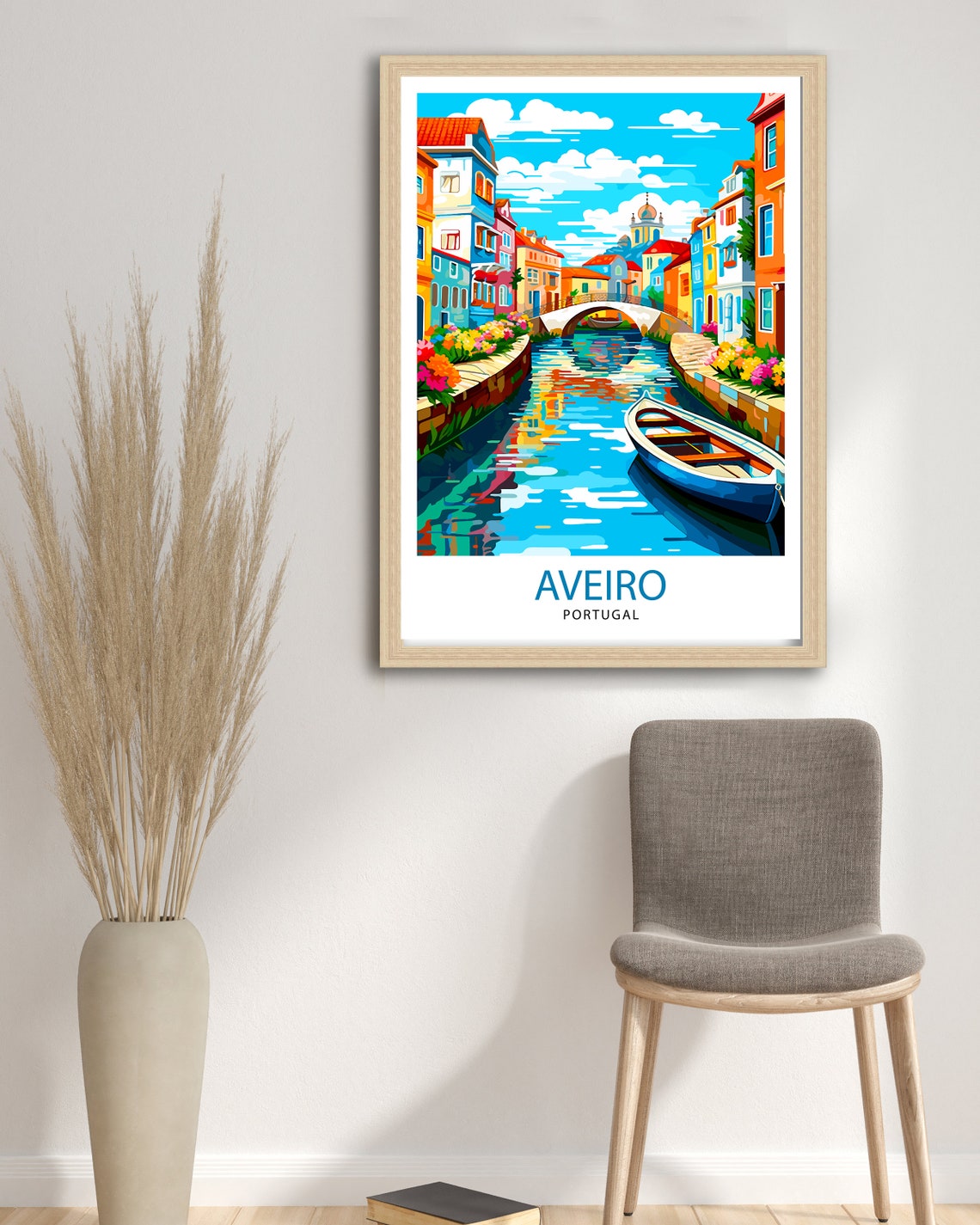 Aveiro Portugal Travel Print Aveiro Wall Decor Aveiro Poster Portugal Travel Prints Aveiro Art Print Aveiro Illustration Aveiro Wall Art - Image 3