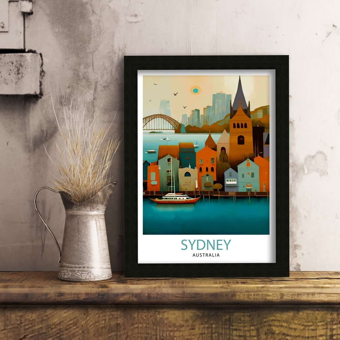 Sydney Australia Harbour Bridge Waterfront Harbor View Travel Poster - Image 3