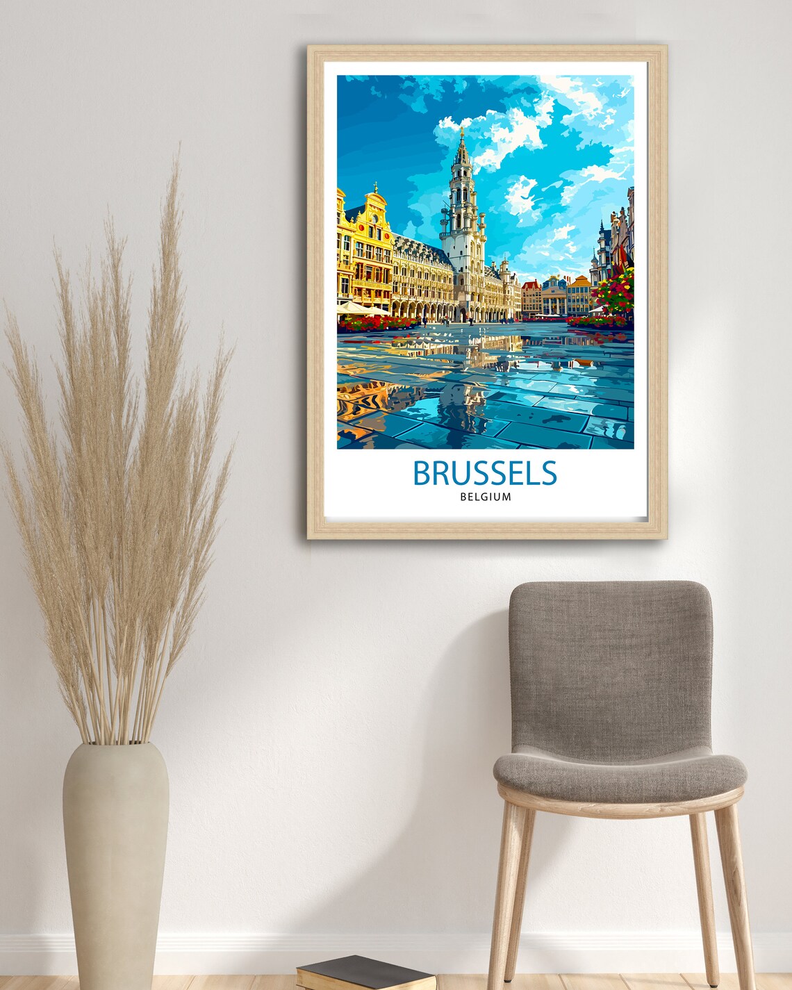 Brussels Belgium Travel Poster, Brussels Wall Decor - Image 2