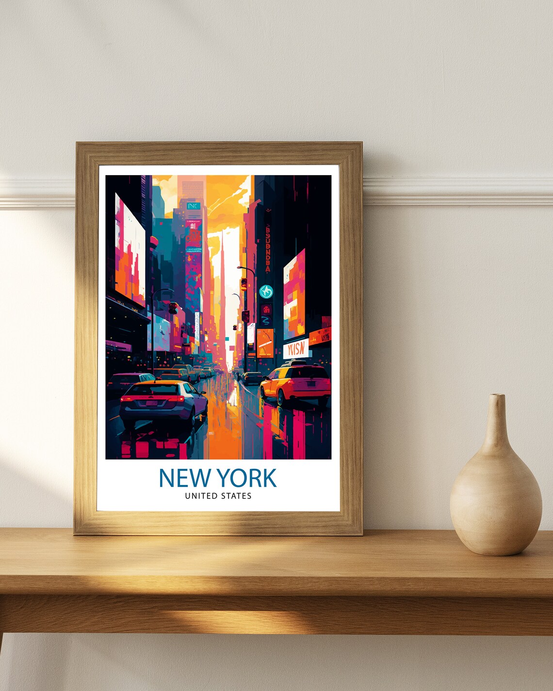 Times Square New York Travel Poster, City Decor - Image 3