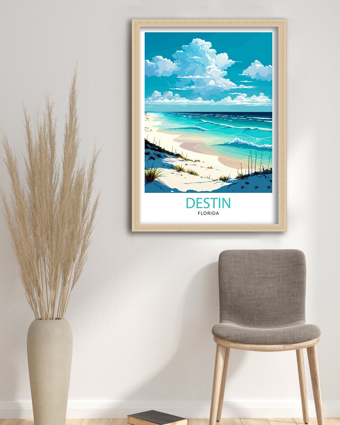 Destin Beach Florida Travel Poster, Coastal Decor - Image 2