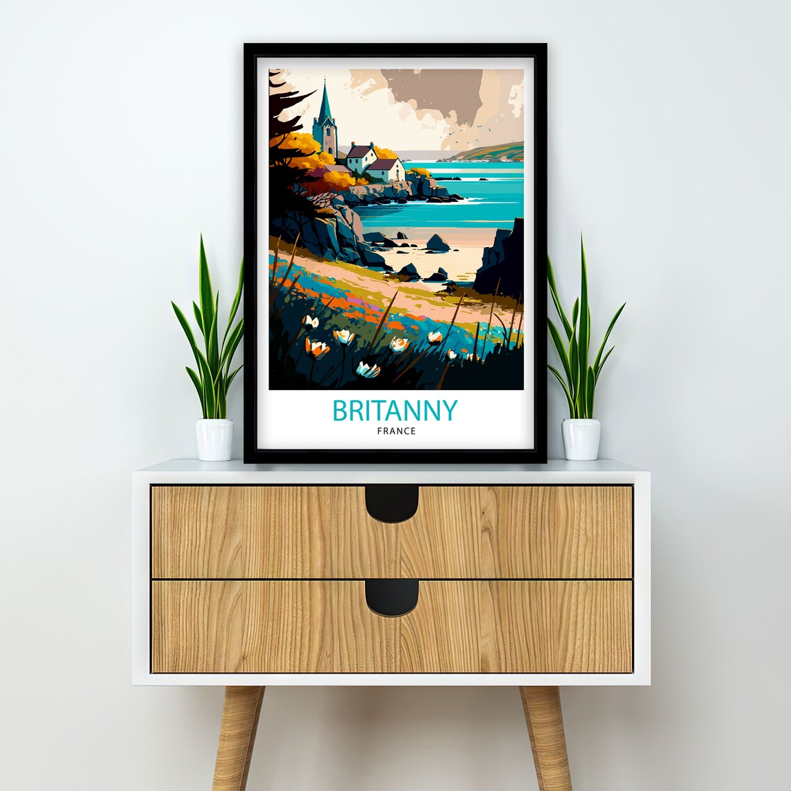 Brittany France Travel Poster, Europe Wall Decor - Image 2