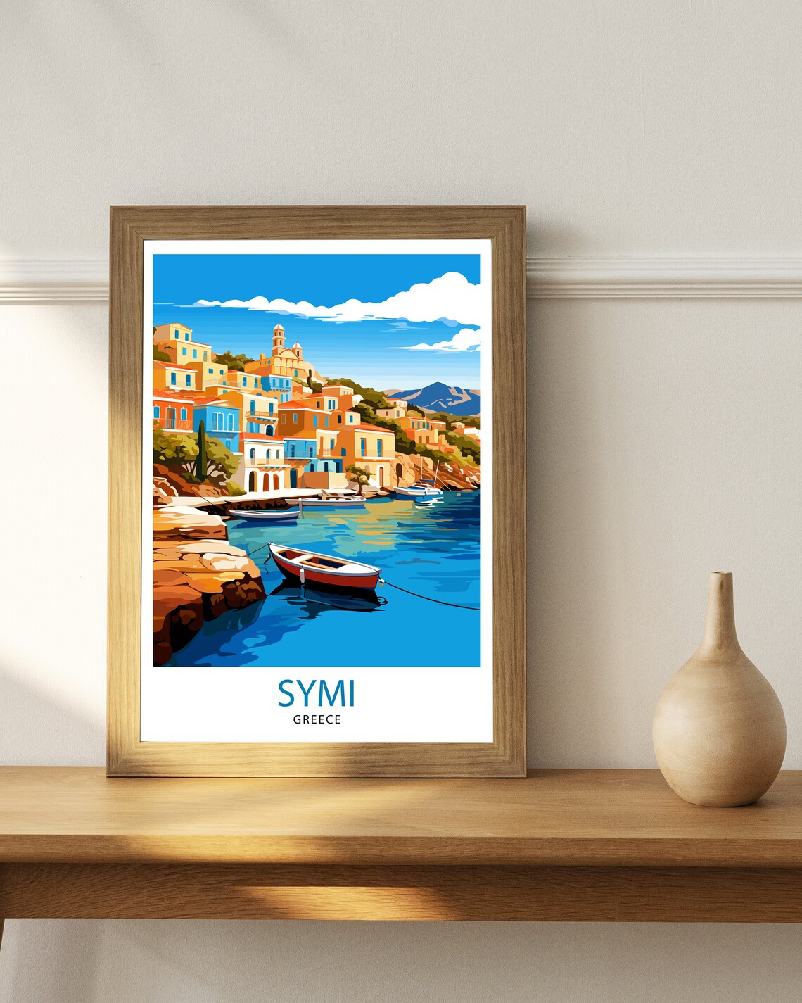 Symi Greece Travel Poster, Greek Island Wall Decor - Image 3