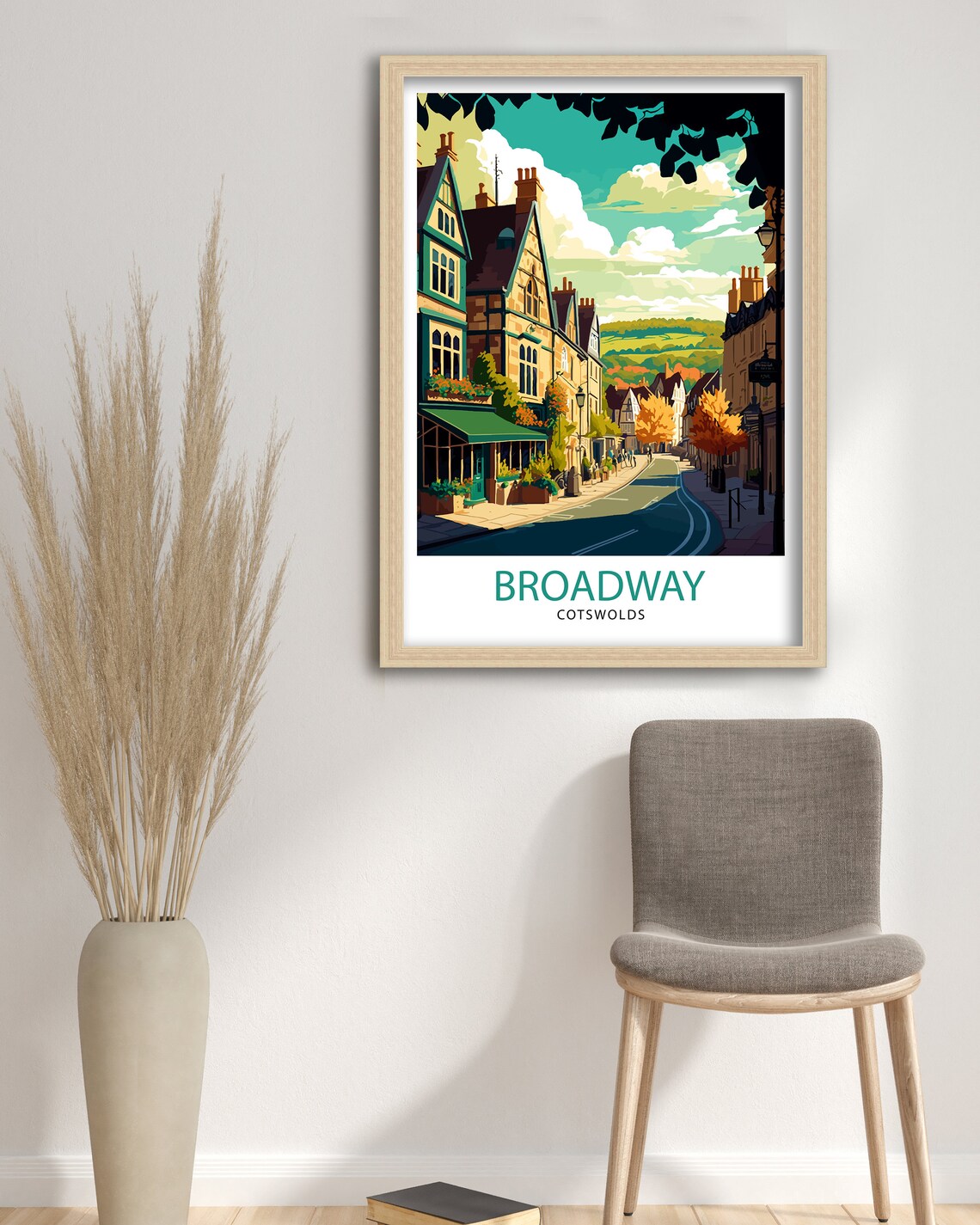 Broadway Cotswold Travel Poster, England Village Decor - Image 3