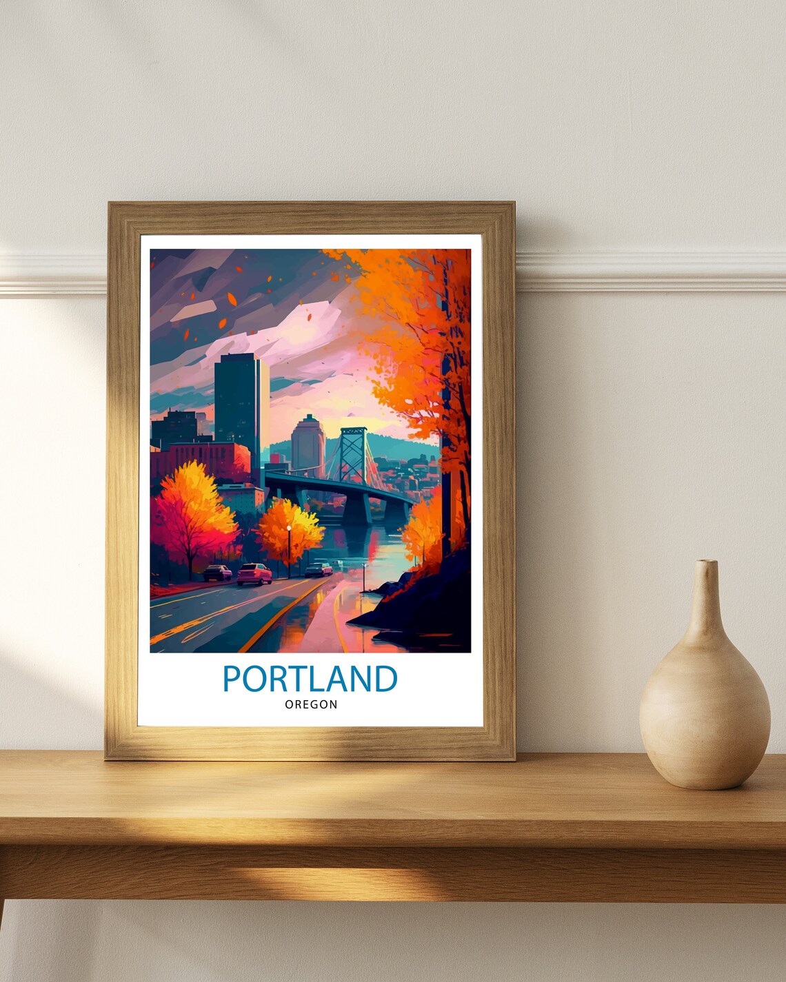 Portland Oregon Travel Poster, Home Living Decor - Image 3