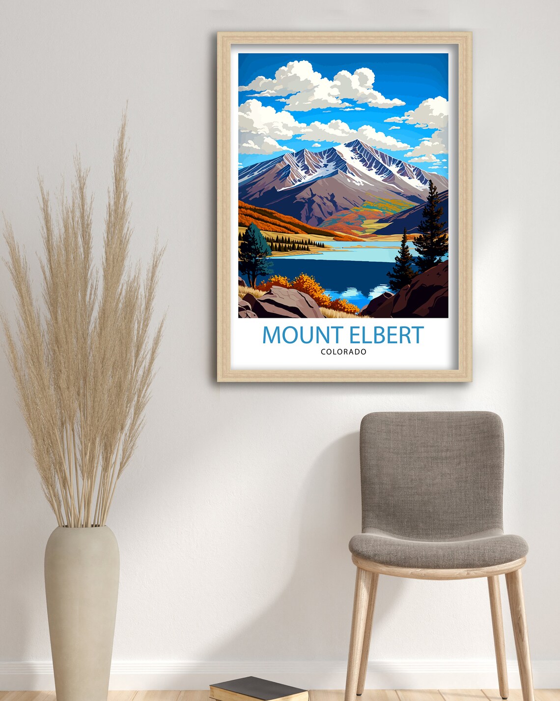 Mount Elbert Colorado Travel Poster, Mountain Landscape - Image 3