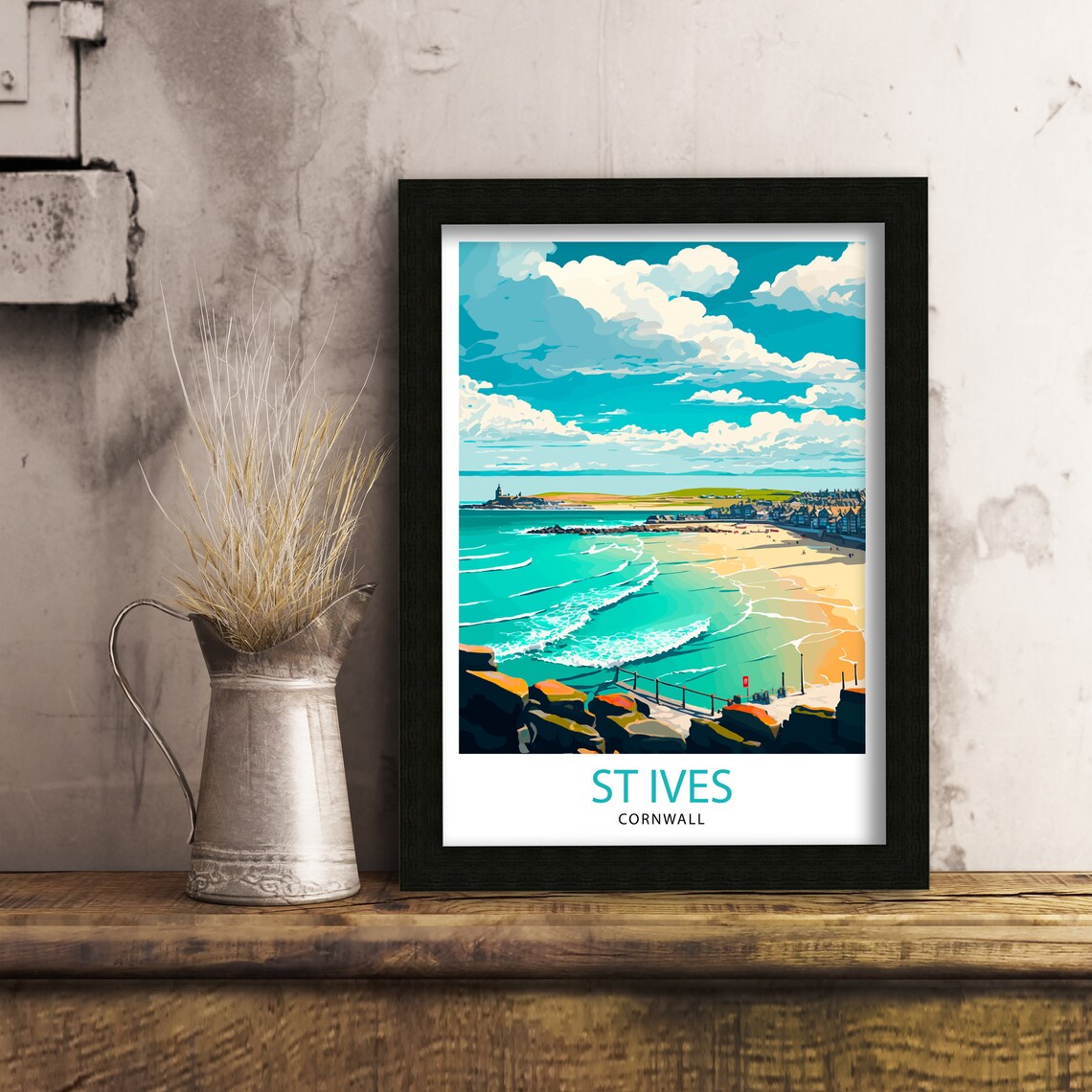 St Ives Cornwall Travel Poster, Place-Inspired Wall Art - Image 2