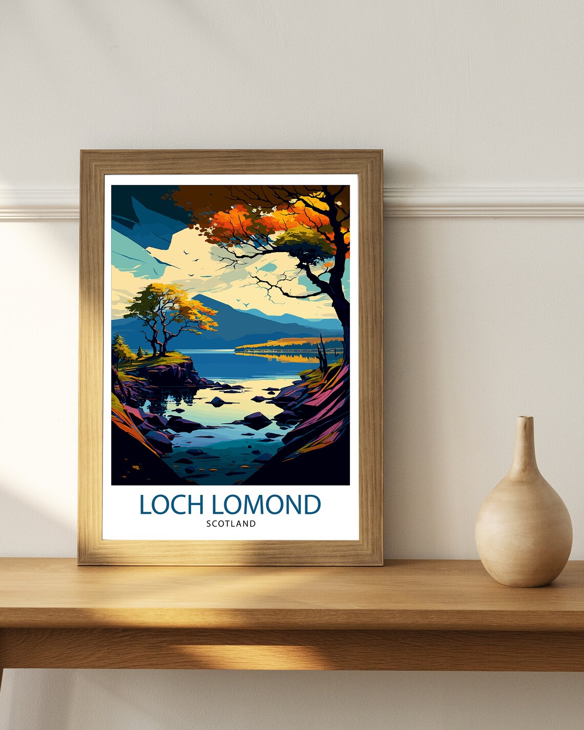 Loch Lomond Travel Poster, Scotland Illustration - Image 2