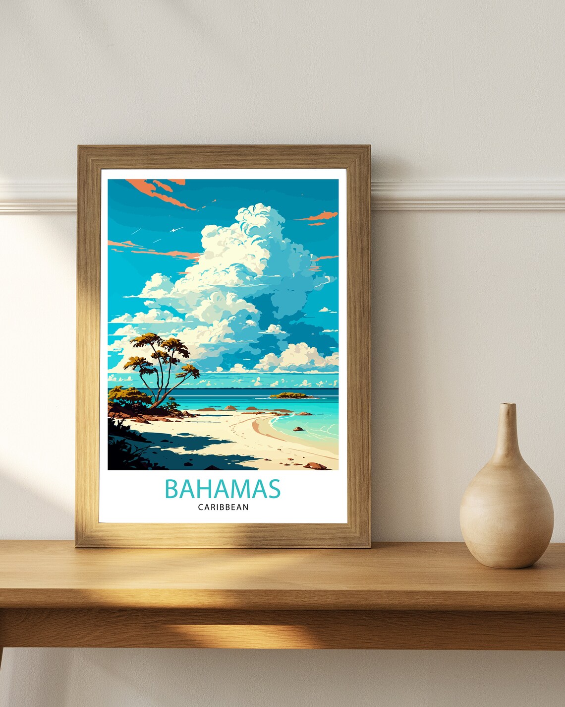 Bahamas Travel Poster, Island Illustration - Image 2